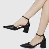 Edythe Pointed Toe Heels (Black)