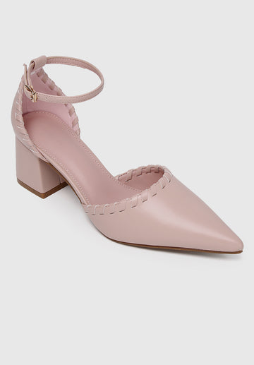 Edythe Pointed Toe Heels (Pink)