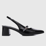 Leila Pointed Toe Heels (Black)