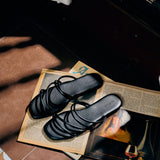Delima Strappy Sandals (Black)