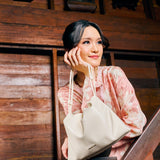 Ailee Drawstring Bucket Bag (Almond)