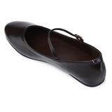 Aelia Rounded Toe Flats & Ballerina (Chocolate)