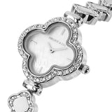 Saia Silver Metal Watch with Necklace Set (Silver)