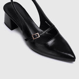 Leila Pointed Toe Heels (Black)