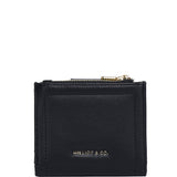 Lizzy Turn-Lock Top Zip Mini Wallet (Black)