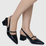 Leila Pointed Toe Heels (Black)