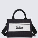 Barbie Clockin' Out Embroidered Canvas Bag (Black)