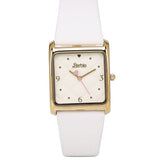 Barbie™ Dolled Up  Gold Leather Analog Watch (White)