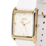 Barbie™ Dolled Up  Gold Leather Analog Watch (White)