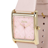 Barbie™ Dolled Up  Gold Leather Analog Watch (Pink)