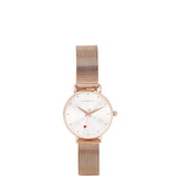 Be My Love Rose Gold Mesh Analogue Watch (Silver)