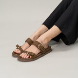 Nova Double Strap Sandals (Brown)