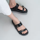 Nova Double Strap Sandals (Black)