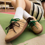 Velvia Round Toe Sneakers (Camel)