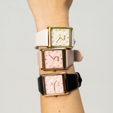 Barbie™ Dolled Up  Rose Gold Leather Analog Watch (Black)