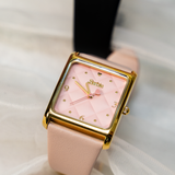 Barbie™ Dolled Up  Gold Leather Analog Watch (Pink)