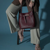 Giselle Bucket Bag (Maroon)