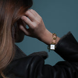 Scarlett Stainless Steel Chain Bracelet Watch (Gold)