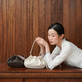 Harriet Petite Drawstring Bucket Bag (Beige)