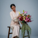 Rowan Floral Sandals (White)