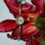 Yuna Rhinestone Analog Watch (Rose Gold)