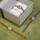 Rebecca Classic Bracelet Analog  Watch with Bracelet Set (Silver)