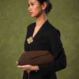 Hattie Flap Shoulder Bag (Coffee)