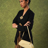 Hattie Flap Shoulder Bag (Light Yellow)