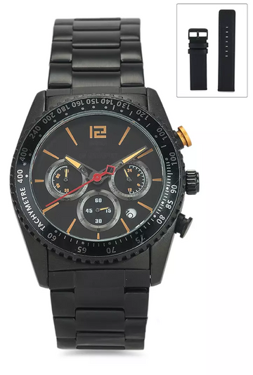 Alpha Watch With 2 Straps (Black)