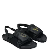 Happy Go Getters Women Open Toe Sandals & Flip Flops (Black)