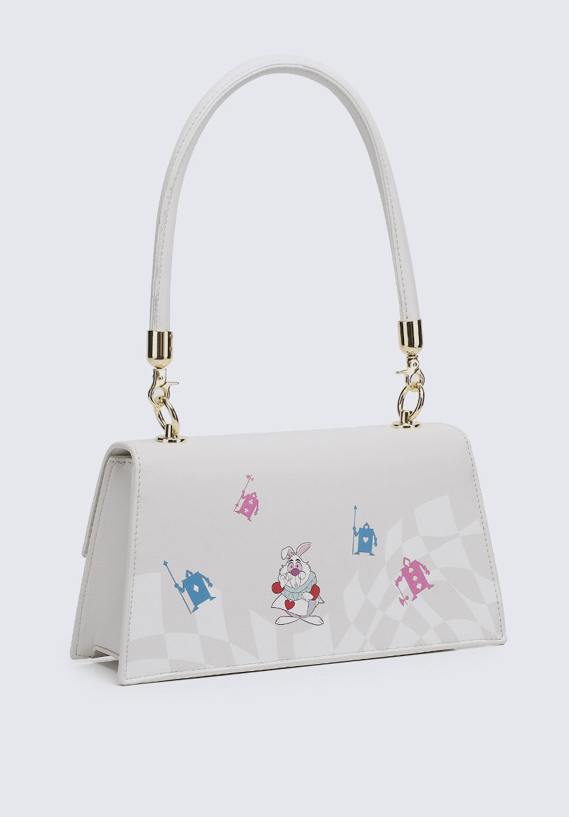 Disney Alice in Wonderland Awaits Top Handle Bag (White)