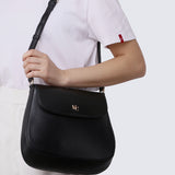 Kale Hobo Shoulder Bag (Black)