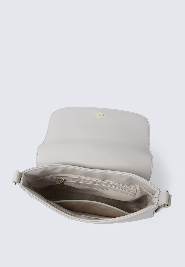 Kale Hobo Shoulder Bag (White)