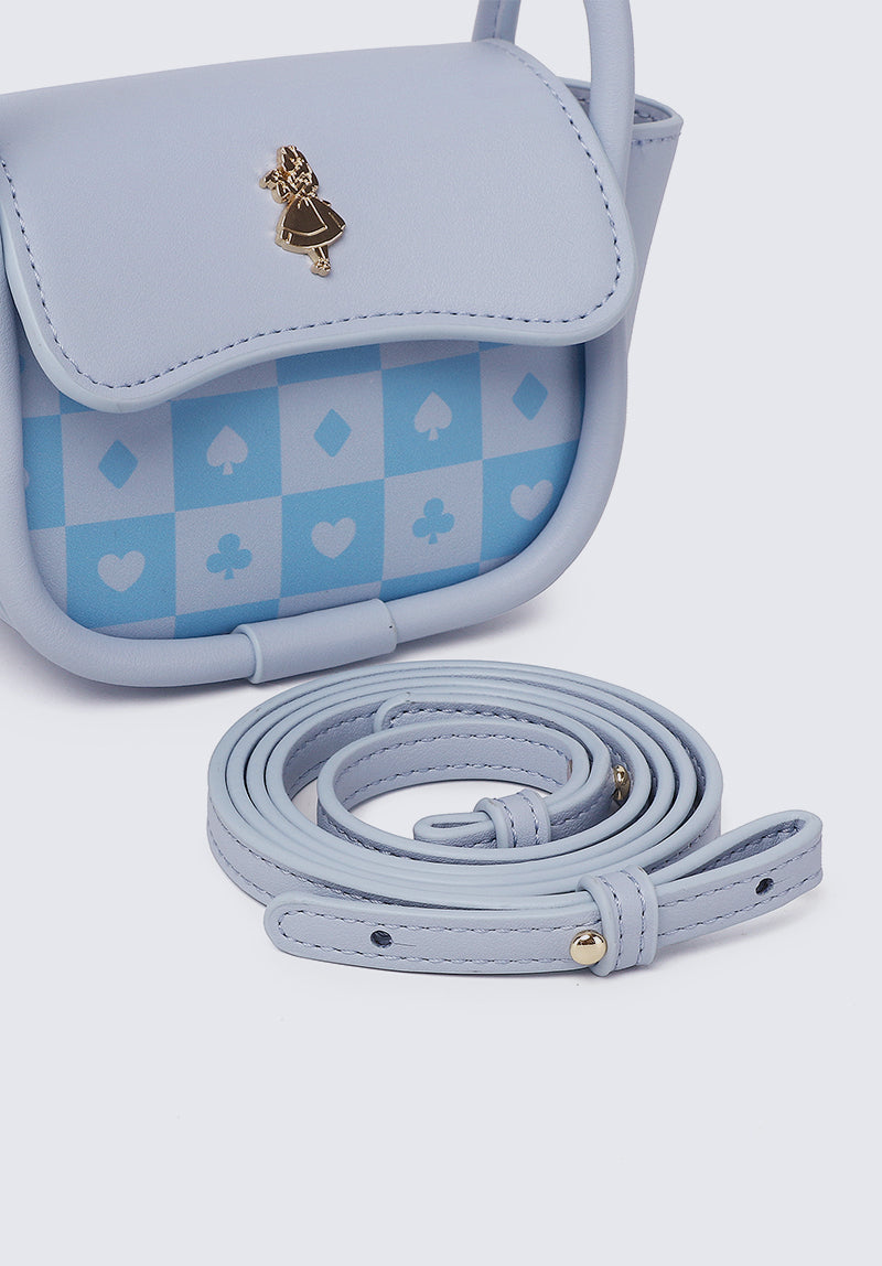Disney Alice in Wonderland Lost in Wonderland Mini Top Handle Bag (Light Blue)