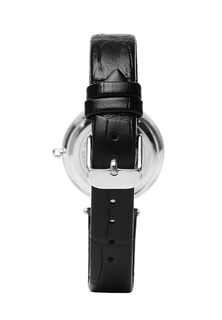 Caitlin Leather Analog Watch (Black)