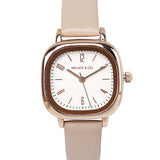 Laasya Leather Analog Watch (Almond)