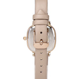 Laasya Leather Analog Watch (Almond)