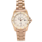 Victoria Rose Gold Stainless Steel Strap Watch (Beige)