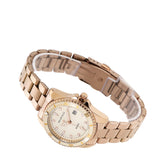 Victoria Rose Gold Stainless Steel Strap Watch (Beige)