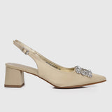 Doretta Pointed Toe Heels (Gold)