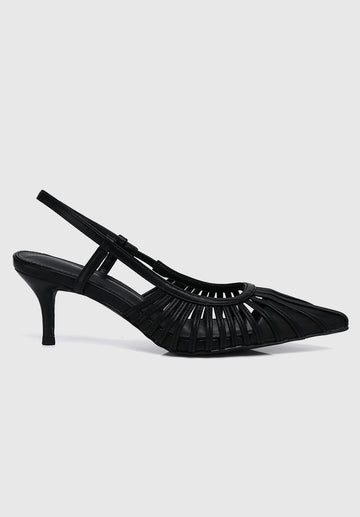 Chantel Pointed Toe Heels (Black)