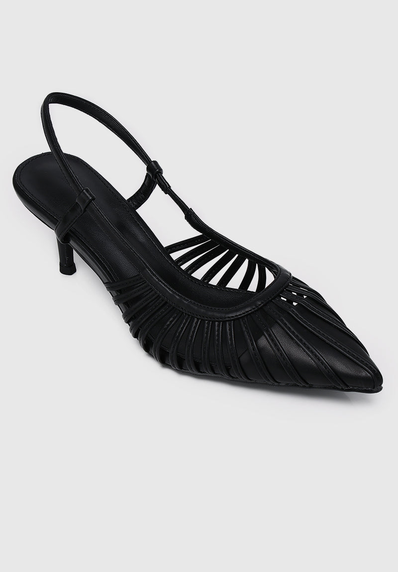 Chantel Pointed Toe Heels (Black)