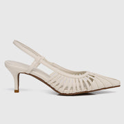 Chantel Pointed Toe Heels (White)