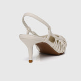 Chantel Pointed Toe Heels (White)