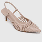 Chantel Pointed Toe Heels (Nude)