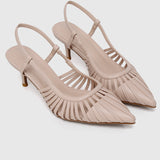 Chantel Pointed Toe Heels (Nude)