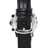 Antonio Silver Leather Watch (Black)