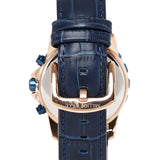 Antonio Rose Gold Leather Watch (Navy)