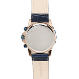 Antonio Rose Gold Leather Watch (Navy)