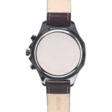 Alex Black Leather Watch (Chocolate)